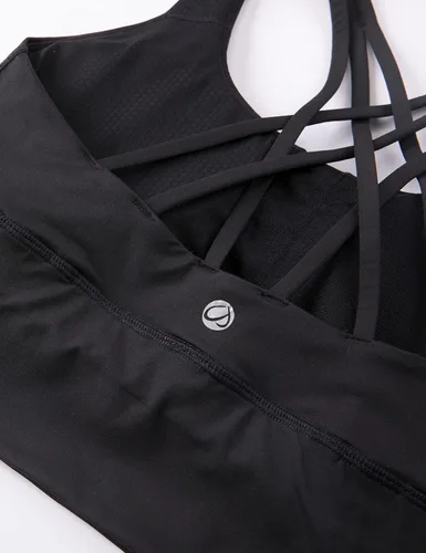 Vista 5 de CRZ YOGA - Sujetador deportivo con tirantes delgados para mujer, con relleno y sin varillas para entrenamiento de mediano impacto