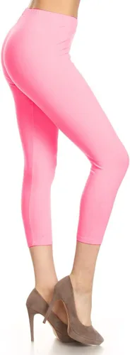 Vista 11 de Leggings Depot NCL27 pantalones capri para yoga de algodón premium suave Negro