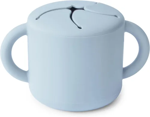 Vista 13 de mushie - Taza para merienda de silicona Contenedor de alimentos a prueba de derrames para niños pequeños y bebés (Abejas)
