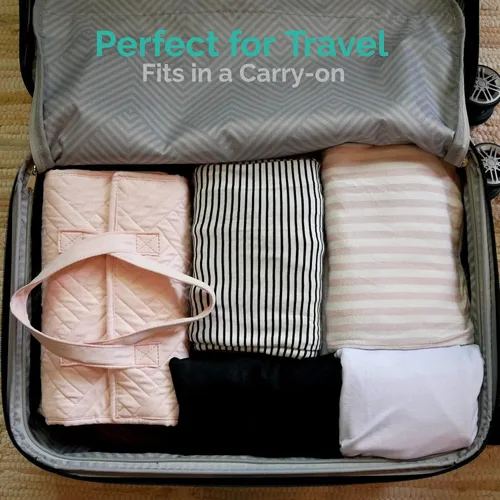 Vista 7 de Neceser de viaje colgante para mujer, bolsa de viaje plegable para mujer, 4 bolsas de viaje extraíbles XL aprobadas por la TSA para cosméticos