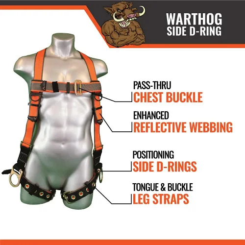 Vista 4 de Malta Dynamics - Arnés de seguridad Warthog para protección contra caídas, compatible con OSHA/ANSI