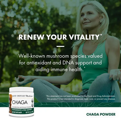 Vista 5 de Host Defense Chaga Powder - Suplemento de apoyo del sistema inmunológico - Polvo de hongo Chaga para apoyo a la actividad antioxidante - Suplemento