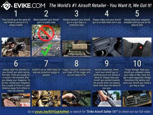 Vista 3 de Evike Airsoft - Rifle de Airsoft M4 RIS con resorte bien alimentado