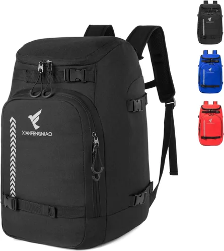 Vista 8 de Ski Boot Bag,50L/70L Waterproof Skiing Boot Travel Backpack for Snowboard Boots, Ski Helmet, Goggles, Gloves, Skis, Snowboard & Accessories for
