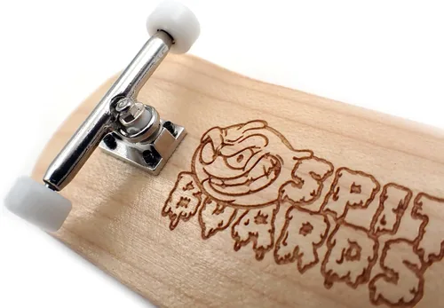 Vista 3 de SPITBOARDS® 32 mm Fingerboard Pro Trucks by, Real Lock Nuts, Single Axis, Kingpins, Rubber O-Ring Urethane Bushings, Optimised Hanger, Width 32 mm