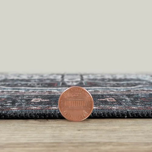 Vista 4 de Adiva Rugs Alfombra de área lavable a máquina de 2 pies 6 x 6 pies 6 pies 6 pies 6 pies 6 pies 6 pulgadas con parte trasera antideslizante para sala