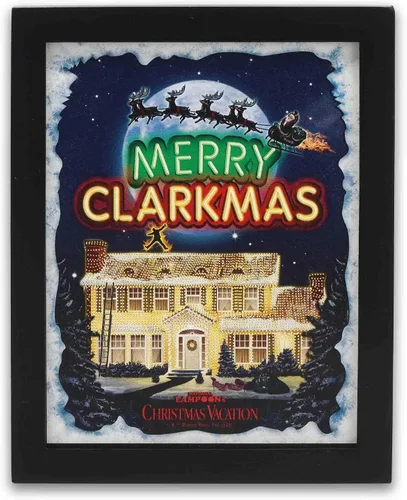 Vista 7 de The Polar Express - Decoración de pared de madera enmarcada para decoración navideña y navideña
