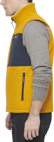 Vista 3 de Tommy Hilfiger Chaleco con forro Sherpa para hombre, Multi
