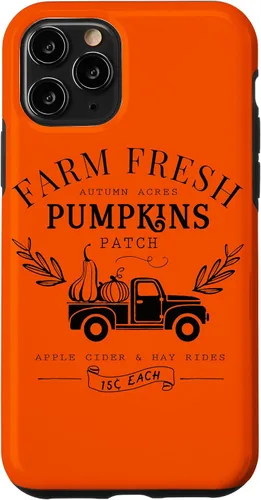 Vista 26 de Funda de otoño vintage para iPhone 14 Pro Farm Fresh Pumpkin