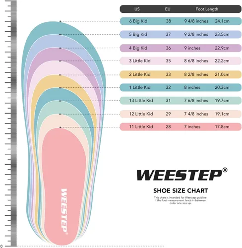 Vista 6 de Weestep Sandalias ligeras de EVA con doble correa ajustable para niños y niñas