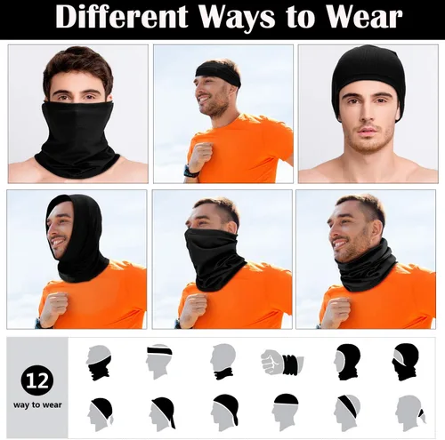 Vista 3 de Geyoga 6 piezas de protección UV para el verano, polaina de cuello refrescante, ropa para la cara, polaina para cuello, bufanda, protector solar