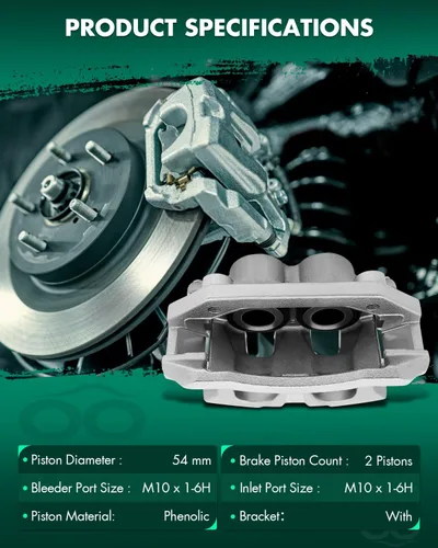Vista 2 de SCITOO 18B5055 18B5054 Conjunto de pinzas de freno de disco con soporte para Chrysler Aspen 07-09, para Dodge Dakota/para Durango, para Dodge Ram