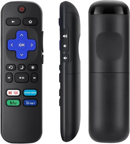 Vista 2 de [Paquete de 2] Control remoto de repuesto para Roku TV, compatible con televisores TCL, Hisense, Onn, Sharp, Element, Westinghouse, Philips Series