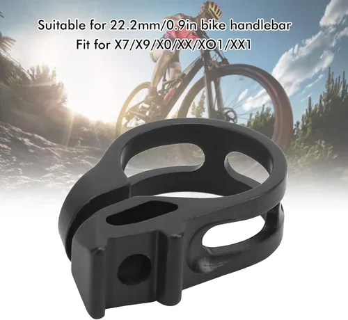 Vista 3 de Abrazadera de gatillo de bicicleta, abrazadera de palanca de cambios de bicicleta de 0.9 pulgadas, aleación de aluminio y acero inoxidable