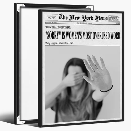Vista 20 de Arte de revista de periódicos feministas: impresión en lienzo en blanco y negro para decoración de dormitorio Y2K, pared de carrito de bar