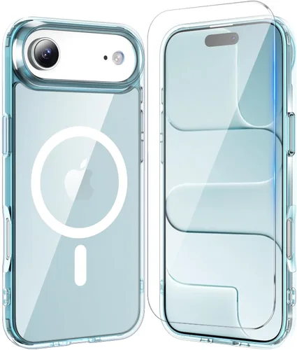 Vista 116 de Funda transparente para iPhone 11 con protector de pantalla, compatible con Magsafe, antiamarilleo, protección de grado militar, a prueba de golpes