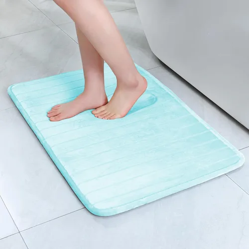 Vista 20 de SWEMSTAR Alfombra de baño de espuma viscoelástica con alfombra de inodoro, tapete de baño absorbente de agua para suelo de baño, antideslizante