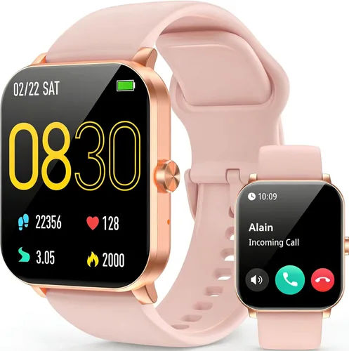 Vista 9 de Reloj inteligente, relojes inteligentes para hombres y mujeres, rastreador de fitness HD de 1.85 pulgadas (respuesta/hacer llamadas), más de 120