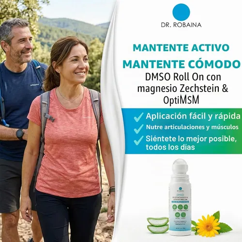 Vista 2 de Dr. Robaina DMSO Roll-On de 3 onzas – Cuidado de la piel con árnica, magnesio, OptiMSM, aloe vera y vitamina E Fórmula tópica botánica no grasa