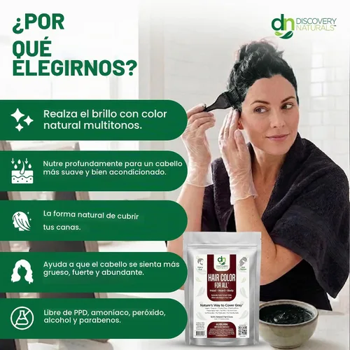 Vista 7 de Tintura para el cabello y las cejas Henna Maiden: 100 % natural y sin químicos