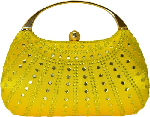 Vista 9 de HUANG ZHUANG Elegante bolso de mano de cristal con diamantes de imitación para mujer, bolso de fiesta, boda, baile de graduación, bolsa brillante