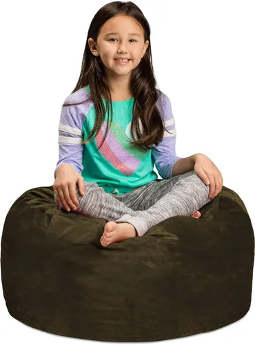 Vista 3 de Saco de sofá – Puff de felpa ultra suave para niños, con espuma viscoelástica y funda de micro-gamuza, mueble rellenos de espuma y accesorios