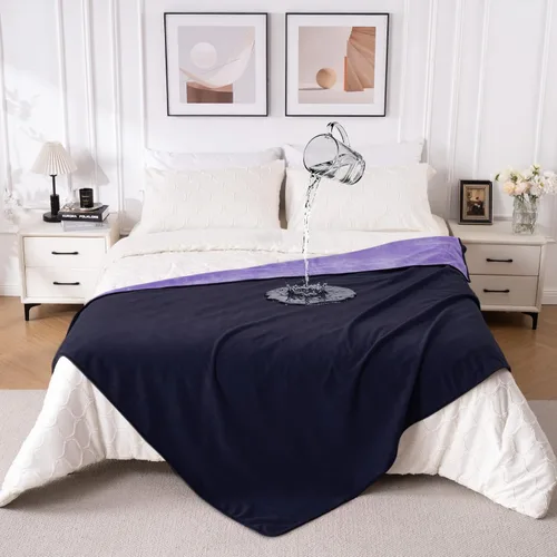 Vista 18 de QiyI Manta Impermeable para Cama Sofá Sillón, Pequeña Lavable Reversible y Reutilizable Manta Decorativa para Mascotas Perro Gato, Cubierta de Sofá