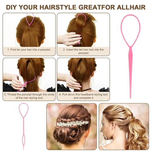 Vista 6 de Peines de pelo para mujer, peines de pelo de dientes anchos y cola de rata, herramienta para el cabello, 10 peines para el cabello, herramienta