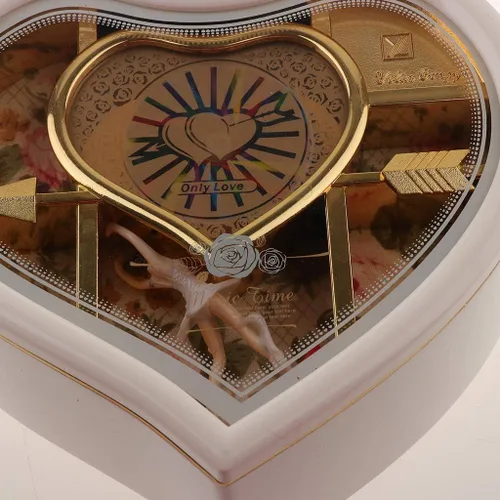 Vista 4 de FRECI Caja de música de bailarina en forma de corazón Caja de joyería con hermoso regalo de Navidad de bailarinaVanlentise - Blanco