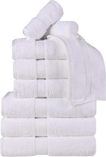 Vista 49 de BNM Toallas de Algodón Egipcio de Peso Pesado, Ideales para Baño, Ducha, Spa, Hotel, 800 GSM, Toallas Faciales/de Aseo, Toallas de Mano, Toallas