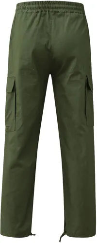 Vista 4 de Pantalones cargo para hombre, holgados, pantalones cargo para hombre, pantalones deportivos casuales, pantalones atléticos, holgados, rectos