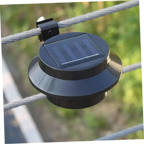 Vista 8 de OSALADI 3 luces solares para valla resistente a la intemperie para jardín y camino automático encendido/apagado