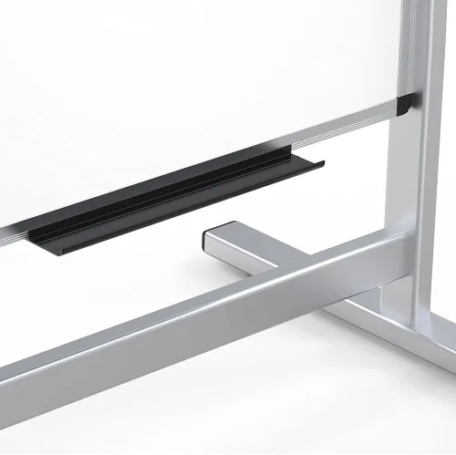 Vista 5 de Viz-pro - pizarra magnética portátil de doble cara 48 x 24 pulgadas, marco de aluminio y soporte.