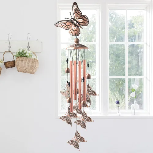 Vista 4 de Campanillas de viento de mariposa, regalo para abuela, regalos de cumpleaños para mamá para hija, regalo de amiga, tía, mujer, decoración