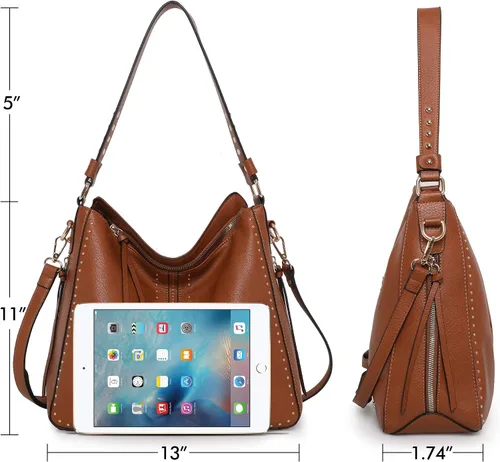 Vista 5 de Montana West Bolso Hobo para mujer, bolsos grandes y bolsos