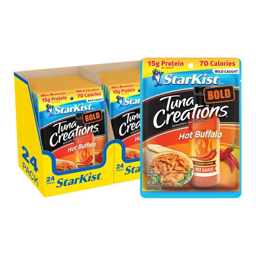 Vista 50 de StarKist Tuna Creations Ginger Sesame - Sabor de jengibre y sésamo para atún 14g Protein Per Serving, Wild Caught, Shelf Stable Seafood, Gluten