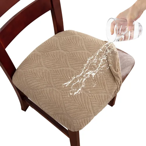 Vista 16 de Gute Fundas para Asiento de Silla, Funda de Silla de Ante con Cintas Elásticas y Botón, Protectores de Silla Tapizada Desmontables y Lavables