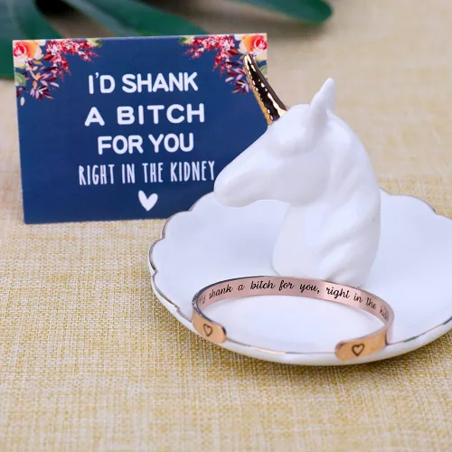 Vista 2 de Pulsera con mensaje oculto, regalos significativos para mujeres, regalos para grandes amigas, joyas de amistad únicas, regalos de cumpleaños