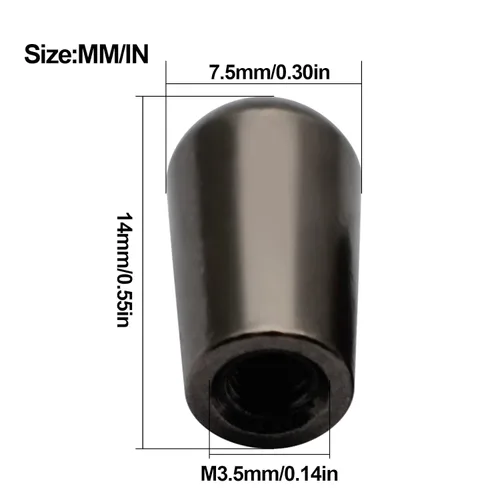 Vista 3 de MAXCHEER 2 puntas de interruptor de palanca de latón M3.5 LP de 3 vías con bolsa de púa de guitarra, perilla de interruptor de pastilla para Negro