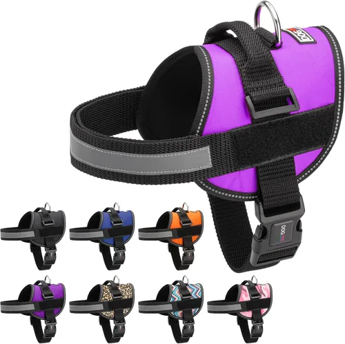 Vista 10 de Dogline Arnés para perro, chaleco reflectante ajustable sin tirones con asa para caminar, entrenar, transpirable, arnés sin estrangulamiento