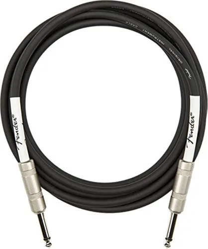Vista 12 de Fender Cable de instrumento original de 18.6 pies, recto, negro, 1 paquete