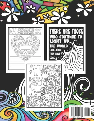 Vista 2 de A Piece of My Heart Is in Heaven an Adult Coloring Book and Journal for Grief, Loss and Comfort Bereavement Gifts Rememberance Gift for Loss