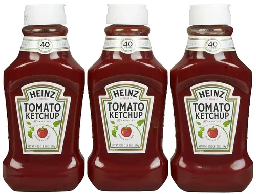 Vista 47 de Heinz Ketchup de tomate mezclado con chipotle, botella exprimible de 14 onzas