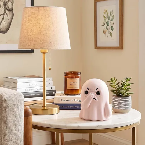 Vista 6 de Figura de fantasma de nariz sosteniendo: divertida estatua de fantasma de Halloween para decoración de baño o estante, adornos espeluznantes