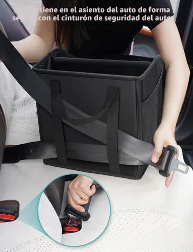 Vista 9 de YOHOOLYO Organizador de Asiento de Coche Organizador de Asiento Trasero de Coche con 4 Compartimentos, 4 Portavasos y 7 Bolsillos de Malla para Negro
