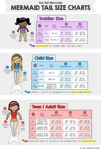 Vista 5 de Sun Tails Cola de sirena para niños pequeños no para usar con monoaleta