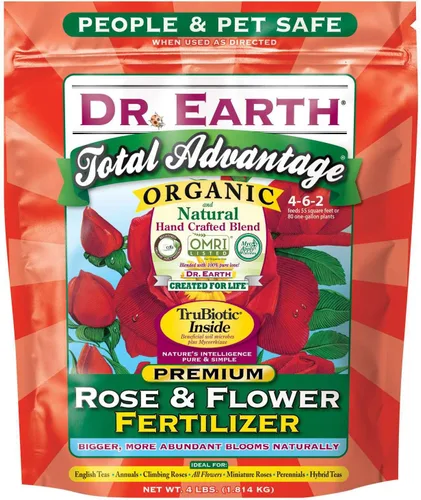Vista 3 de Dr. Earth Fertilizante orgánico y natural MINI Total Advantage para rosas y flores (1 libra)