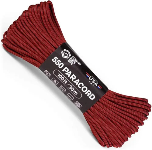 Vista 28 de Atwood Rope MFG Cuerda de paracaídas de nailon 550 que cambia de color, 100 pies, 7 hebras, equipo de supervivencia exterior, fabricado en Estados