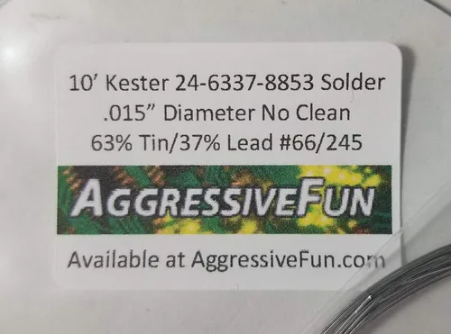 Vista 2 de Kester 245 No Clean Core 63/37 .015" 24-6337-8853 Soldadura .3oz 30 pies