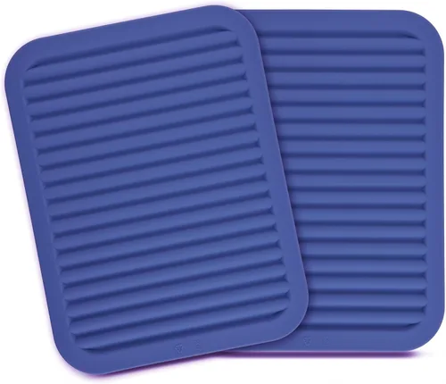 Vista 11 de Salvamanteles para platos, salvamanteles de silicona versátiles para cocina, tapete de platos y soporte para ollas para encimera, tapete resistente